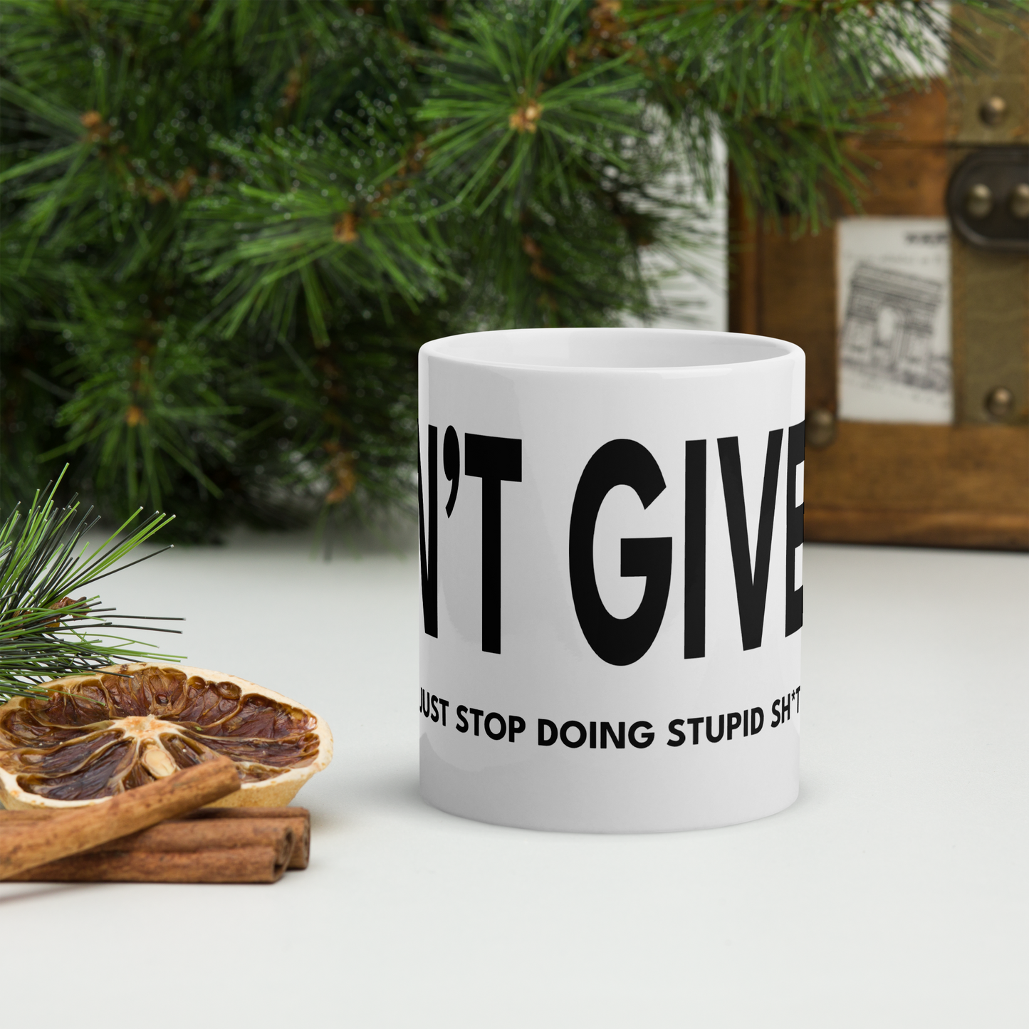 "Don't Give Up – Bold Motivational Mug (Wraparound Design)"